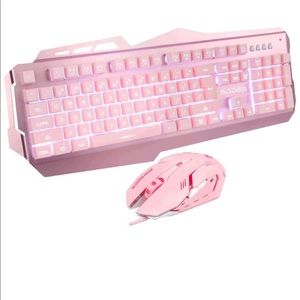 Sades Pink Gaming Keyboard and Mouse!